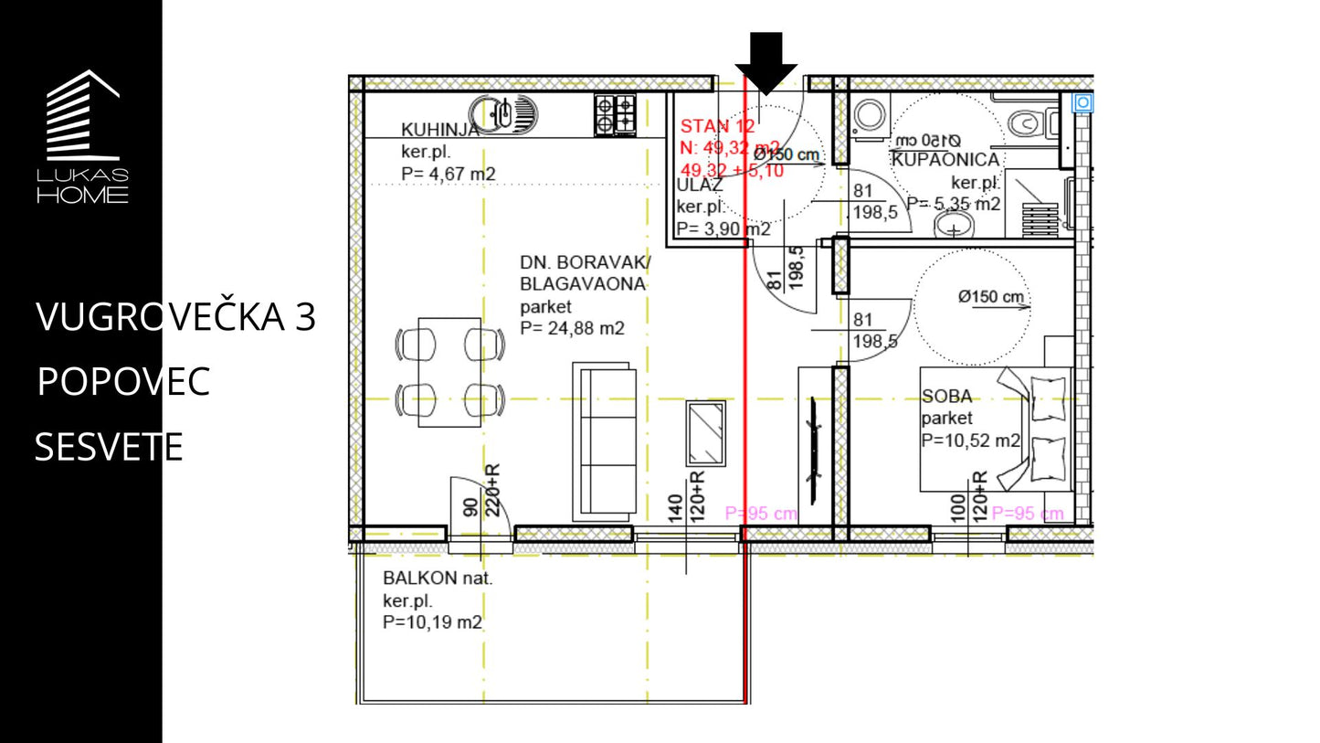 STAN 12 VUGROVEČKA 3 LUKAS HOME