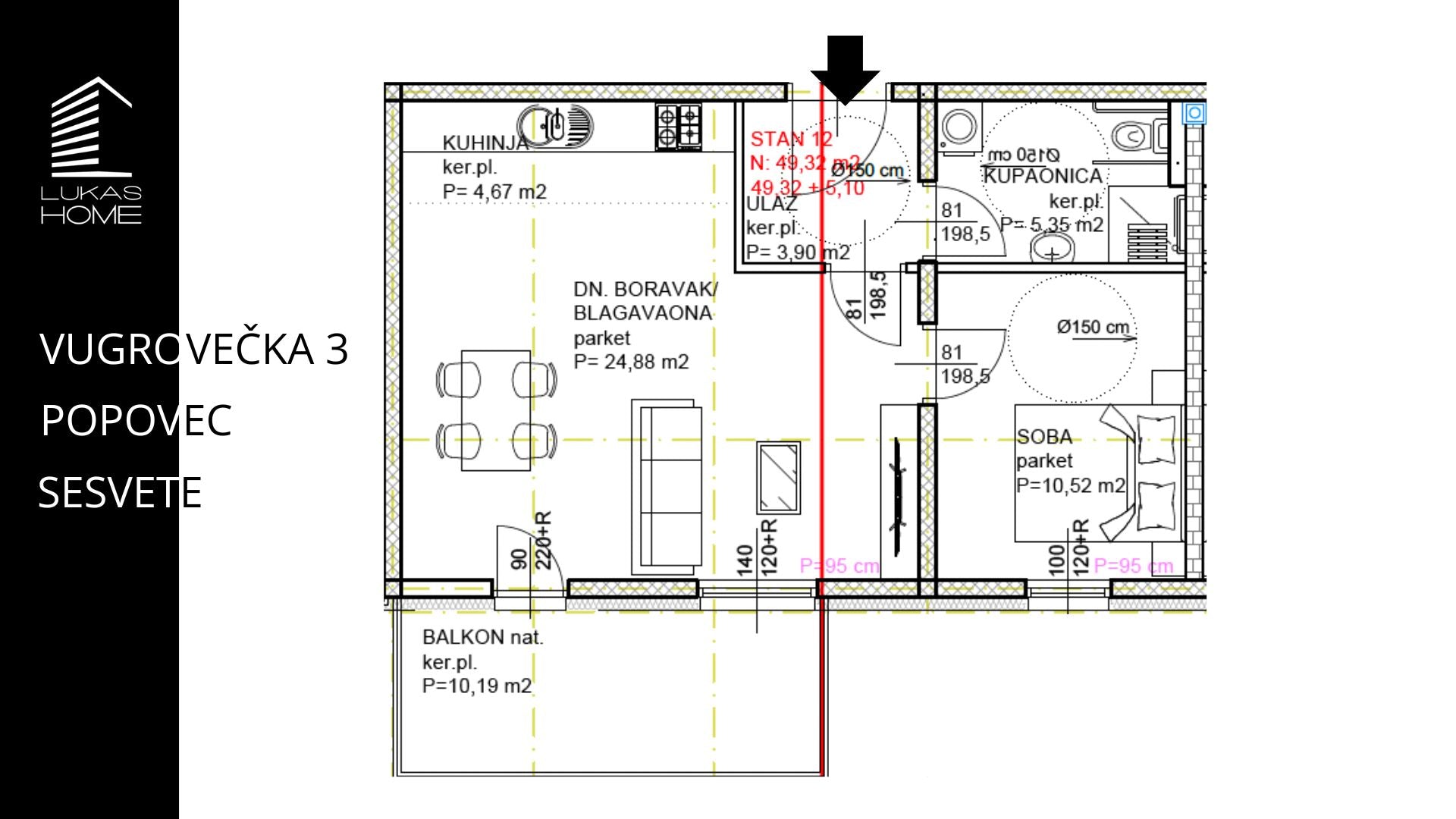 STAN 12 VUGROVEČKA 3 LUKAS HOME