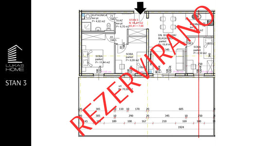 Stan 3 Rezervirano