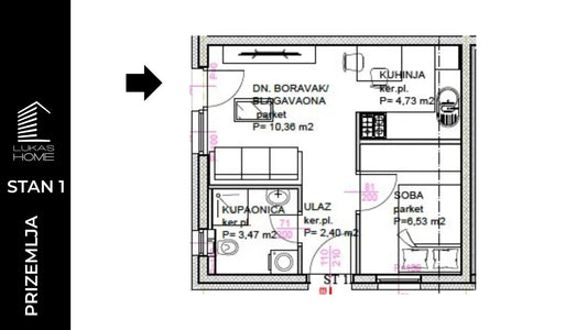 Luksuzna 3D vizualizacija i render za STAN ID1 – Lukas Home novogradnja Popovec (Vugrovečka 5). Prikaz modernog stana vrhunske kvalitete, dizajniranog za maksimalnu funkcionalnost i udobnost stanovanja.